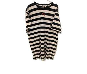Puma Striped T-Shirt Dress Size XL Black White Mini
